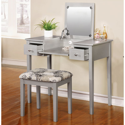 Red Barrel Studio Saw Works Vanity Set with Mirror