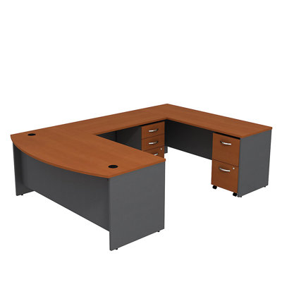 Check price and read more information from trusted store. Bush Business Furniture Series C Bow Front U-Station Office Desk with 5 Drawers Mobile Pedestal