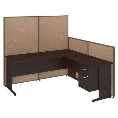 Bush Business Furniture ProPanel 8-Piece L-Shape Desk Office Suite
