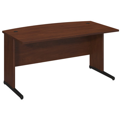 Bush Business Furniture Series C Elite Executive Desk with Open Leg and Bow Front