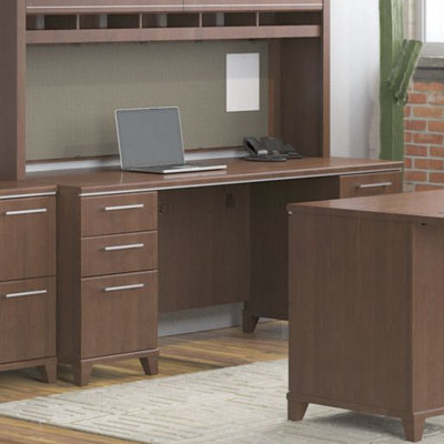 Bush Business Furniture Enterprise Executive Desk with Double Pedestal