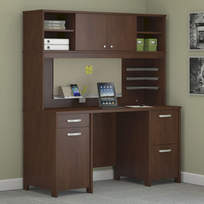 Bush Business Furniture Envoy 2-Piece Standard Desk Office Suite