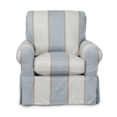 Sunset Trading Horizon Slipcovered Swivel Chair