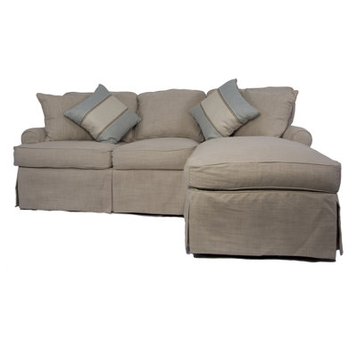 Sunset Trading Horizon Slipcovered Sofa and Chaise