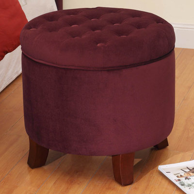 HomePop Upholstered Storage Ottoman