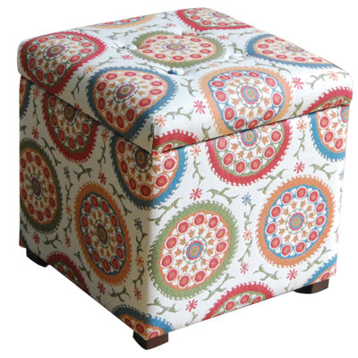 HomePop Fashion Upholstered Storage Cube Ottoman