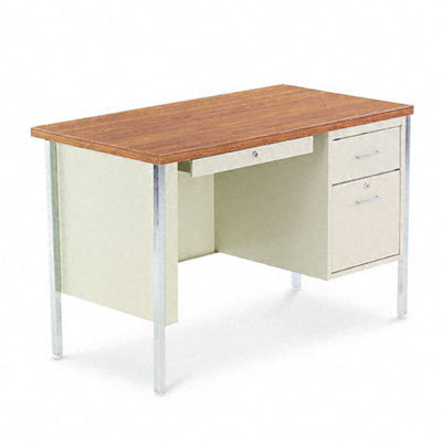 Alera? Computer Desk with Single Pedes..