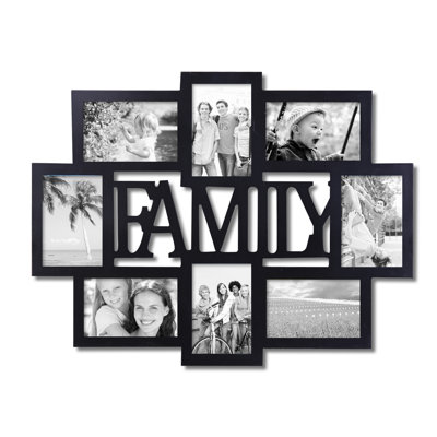 AdecoTrading 8 Opening Wooden Photo Collage Wall Hanging ...