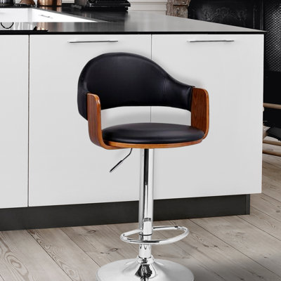 Adeco Trading Adjustable Height Swivel Bar Stool