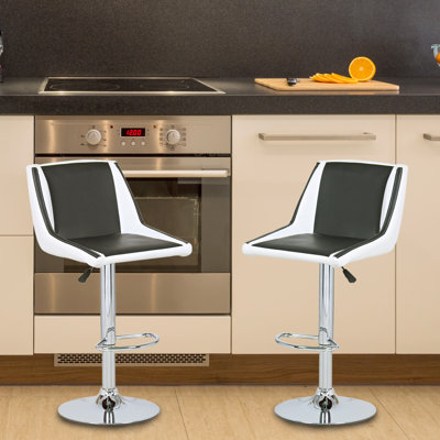 Adeco Trading Adjustable Height Swivel Bar Stool..
