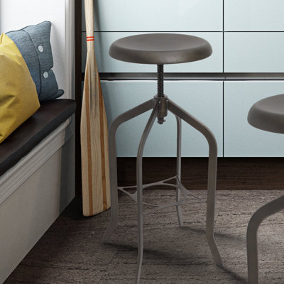 Adeco Trading Adjustable Height Swivel Bar Stool