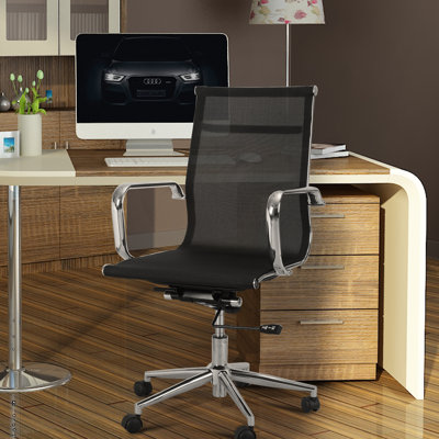 Adeco Trading Mid-Back Mesh Desk Chair