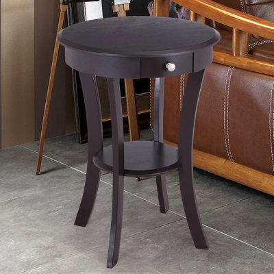 Adeco Trading 1 Drawer Nightstand