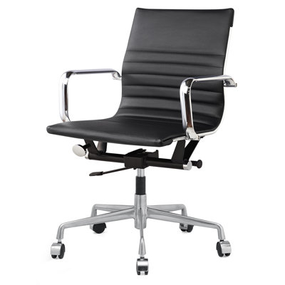 Check price and read more information from recommend store. Meelano Vegan Leather Mid-Back Office Chair with Arms