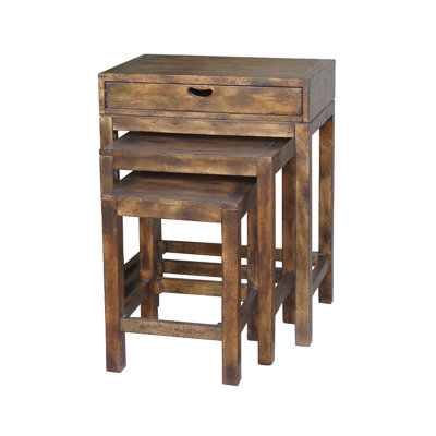 ZallZo Handmade Larry, Curly and Moe 3 Piece Nesting Tables