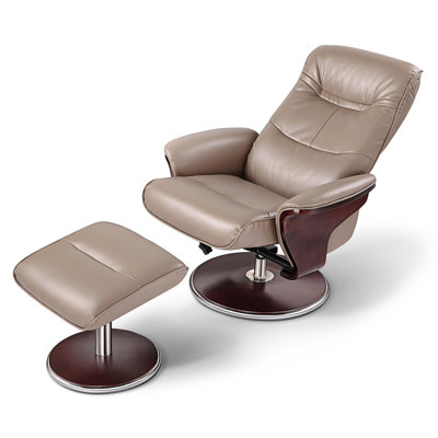 Artiva USA Milano Swivel Recliner and Ottoman