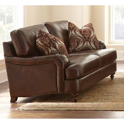 Darby Home Co Charles Leather Loveseat