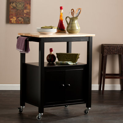 Alcott Hill Tiltonsville Kitchen Cart with Butch..