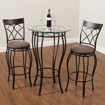 Alcott Hill Wellington 3 Piece Pub Table Set
