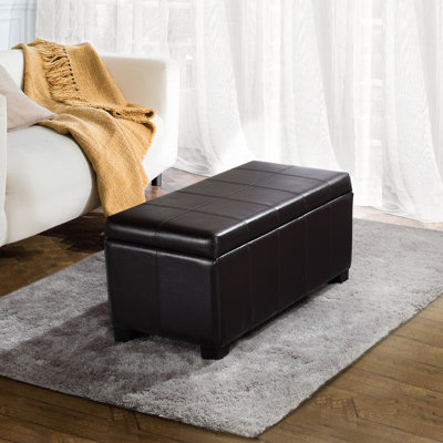 Check price and read more information from recommend store. Alcott Hill Hampshire Leather Storage Ottoman