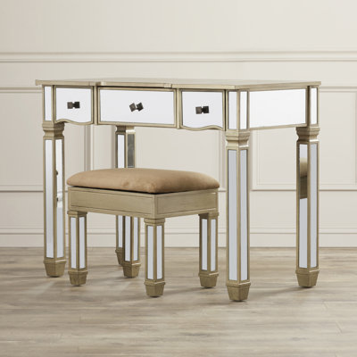 House of Hampton Vanity Set with Mirror