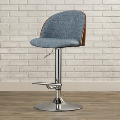 Brayden Studio Pitcock Adjustable Height Swivel Bar Stool
