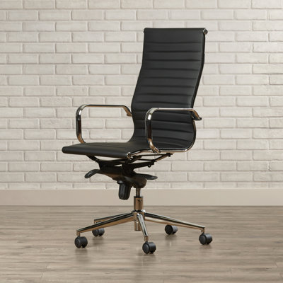 Check price and read more information from trusted store. Brayden Studio Kingston High-Back Upholstered Faux Leather Executive Office Chair