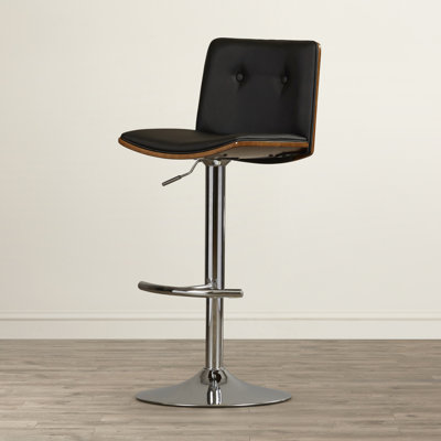 Brayden Studio Adjustable Height Swivel Bar Stool