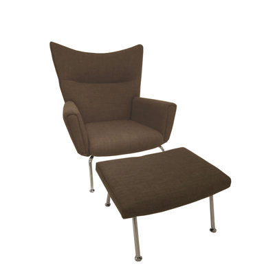 Brayden Studio Nebel Arm Chair and Ottoman Set