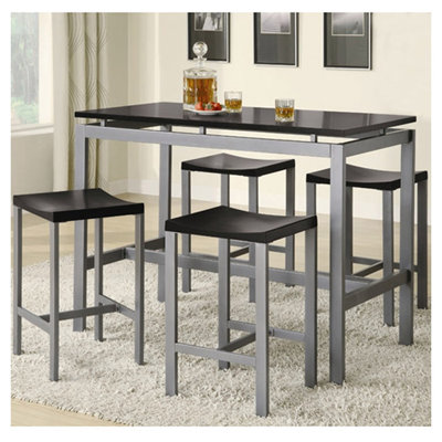 Wade Logan Daryl 5 Piece Counter Height Pub Tabl..