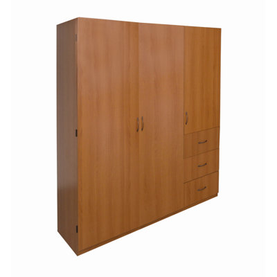 Wade Logan Dewey 3 Door Wardrobe