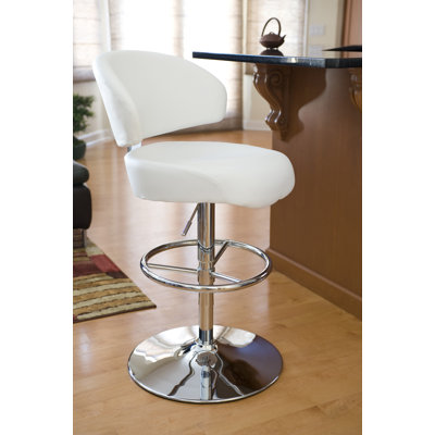 Wade Logan Radstock Adjustable Height Swivel Bar Stool