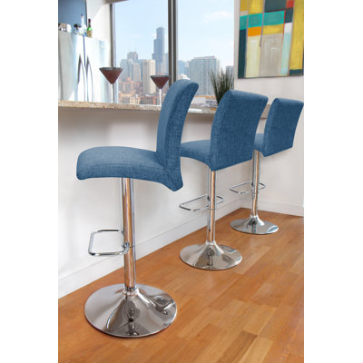 Wade Logan Adjustable Height Swivel Bar Stool
