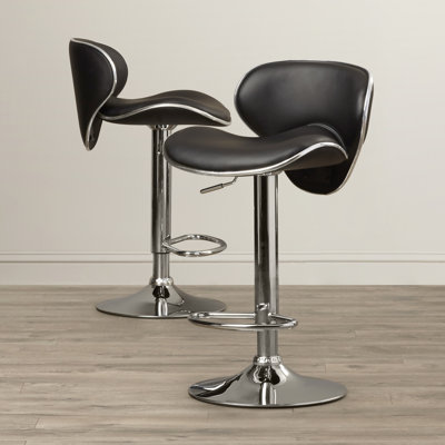 Wade Logan Brandon Adjustable Height Swivel Bar Stool (Set of 2)