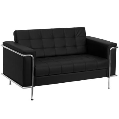 Wade Logan WADL6596 Myron Series Contemporary Leather Loveseat