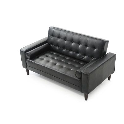Wade Logan Derek Faux Leather Loveseat