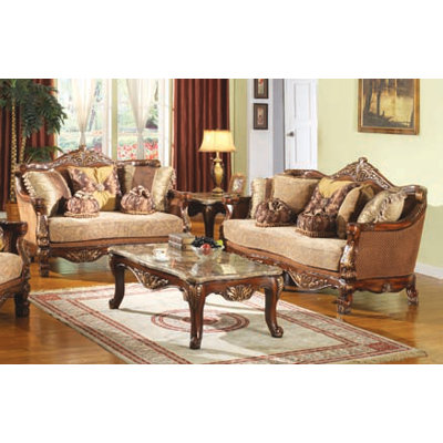 BestMasterFurniture 2 Piece Traditional Living Room Set