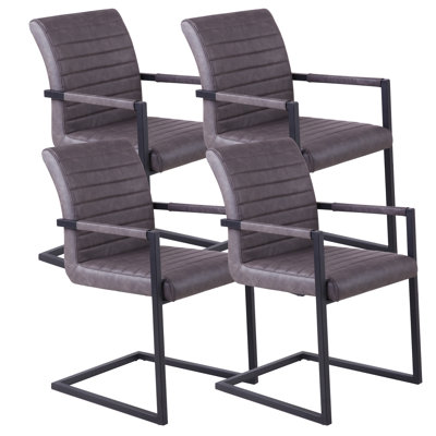 !nspire Faux Leather Accent Arm Chair (Set of 4)