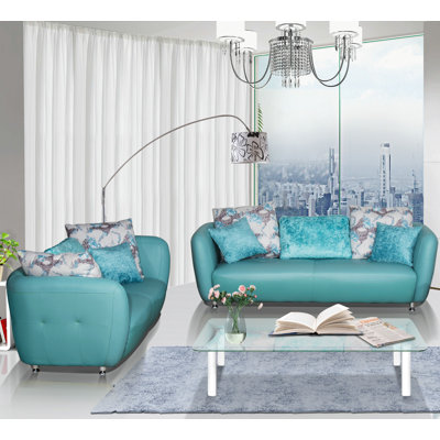 Container 2 Piece Leather Living Room Set