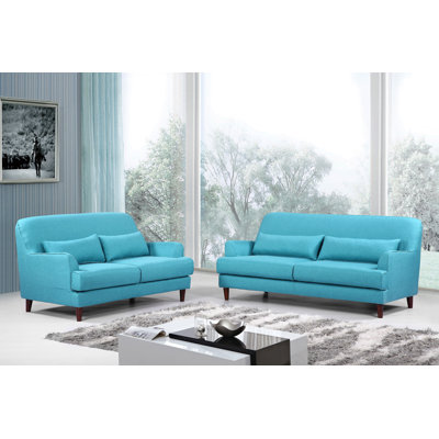 Container Modern 2 Piece Sofa and Loveseat Set
