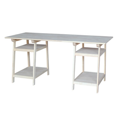 International Concepts Solid Wood Trestle Desk