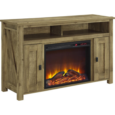 August Grove Gilby TV Stand with Electric Firepl..
