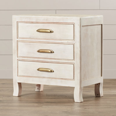 One Allium Way Carrie 3 Drawer Nightstand