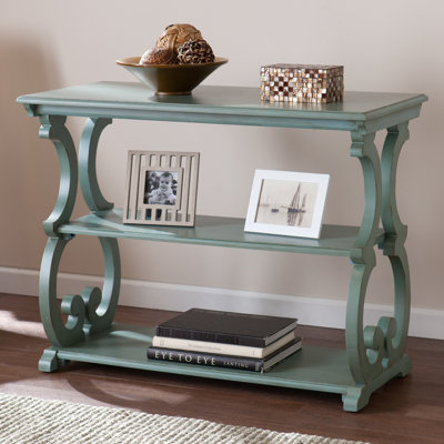 One Allium Way Lariviere Scroll Console Table