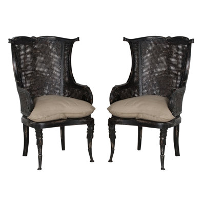 One Allium Way Cairo Wing Back Arm Chair (Set of..