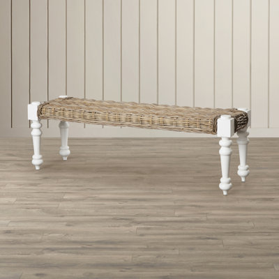 Beachcrest Home Parkland Rattan Bench