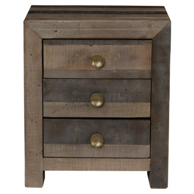 Loon Peak Fort Morgan 3 Drawer Nightstand
