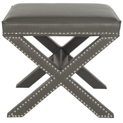 House of Hampton Palmer Leather Ottoman