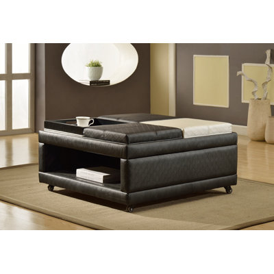 Roundhill Furniture Loire Open Shelf Ottoman