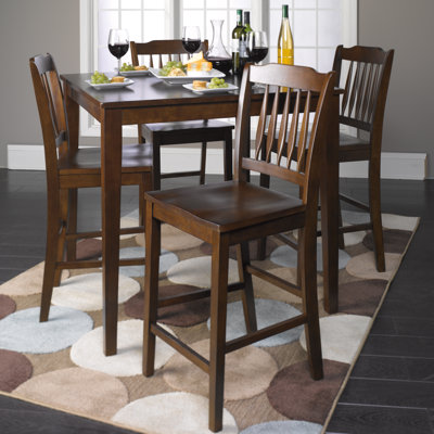 Roundhill Furniture 5 Piece Counter Height Dinin..